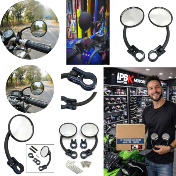 Espejos Moto Emgo Fantasma Abatibles mot