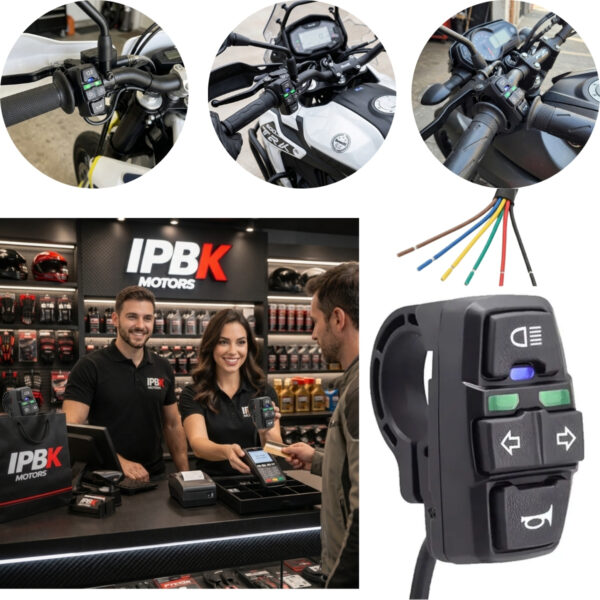 Mando izquierdo direccionales moto led