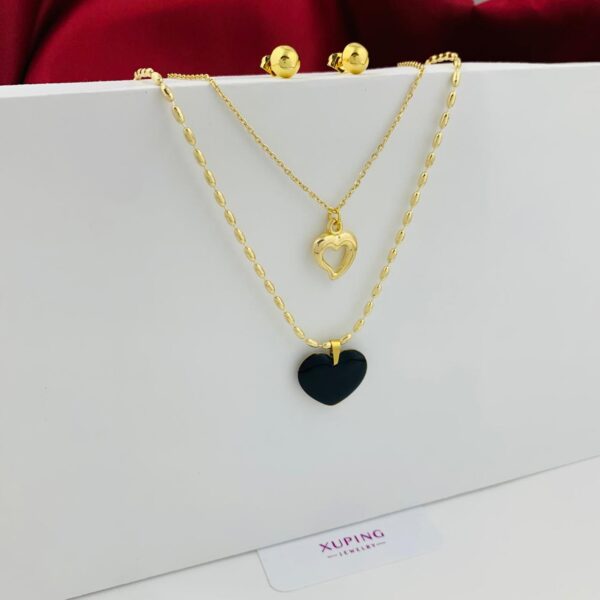 JUEGO DOBLE CADENA,CORAZON Y TOPOS