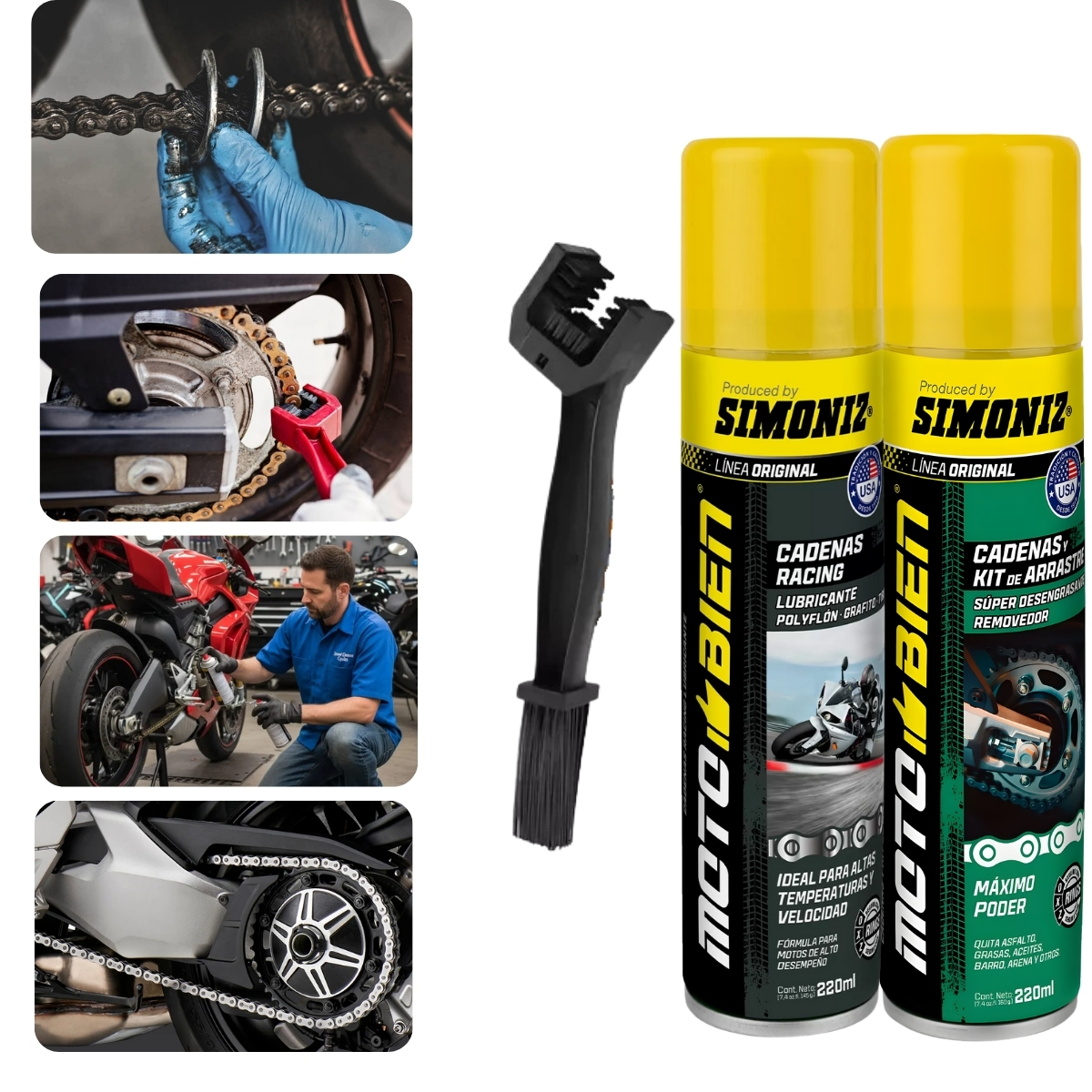 kit mantenimiento cadena simoniz racing