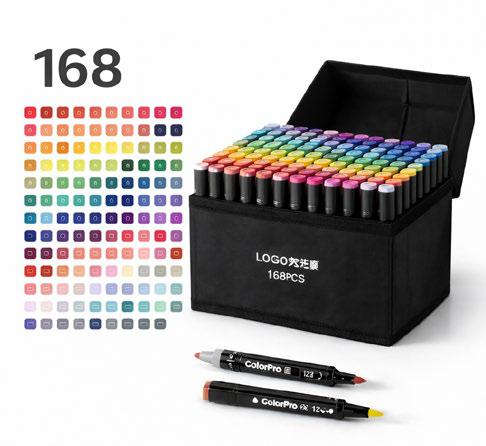 168 colores Marcadores